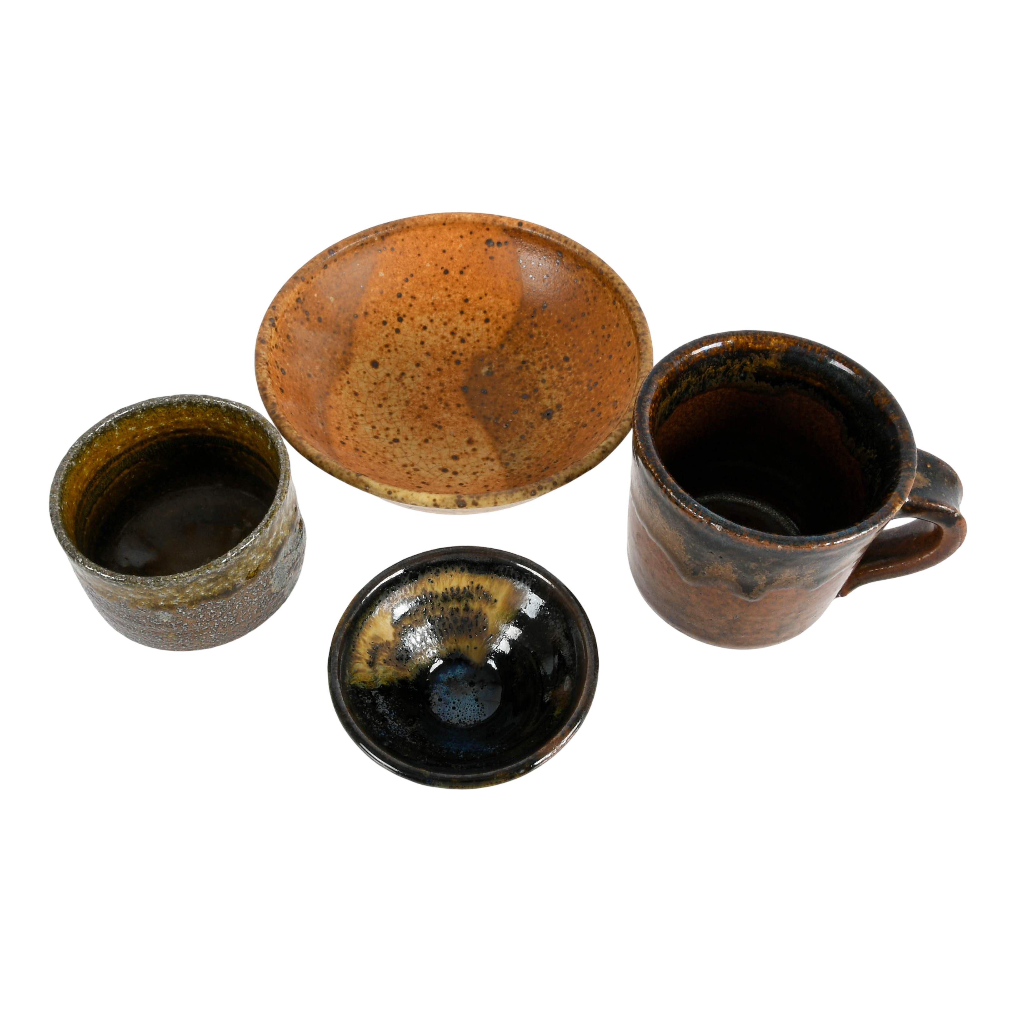 Lot of Four Studio Pottery Items-1