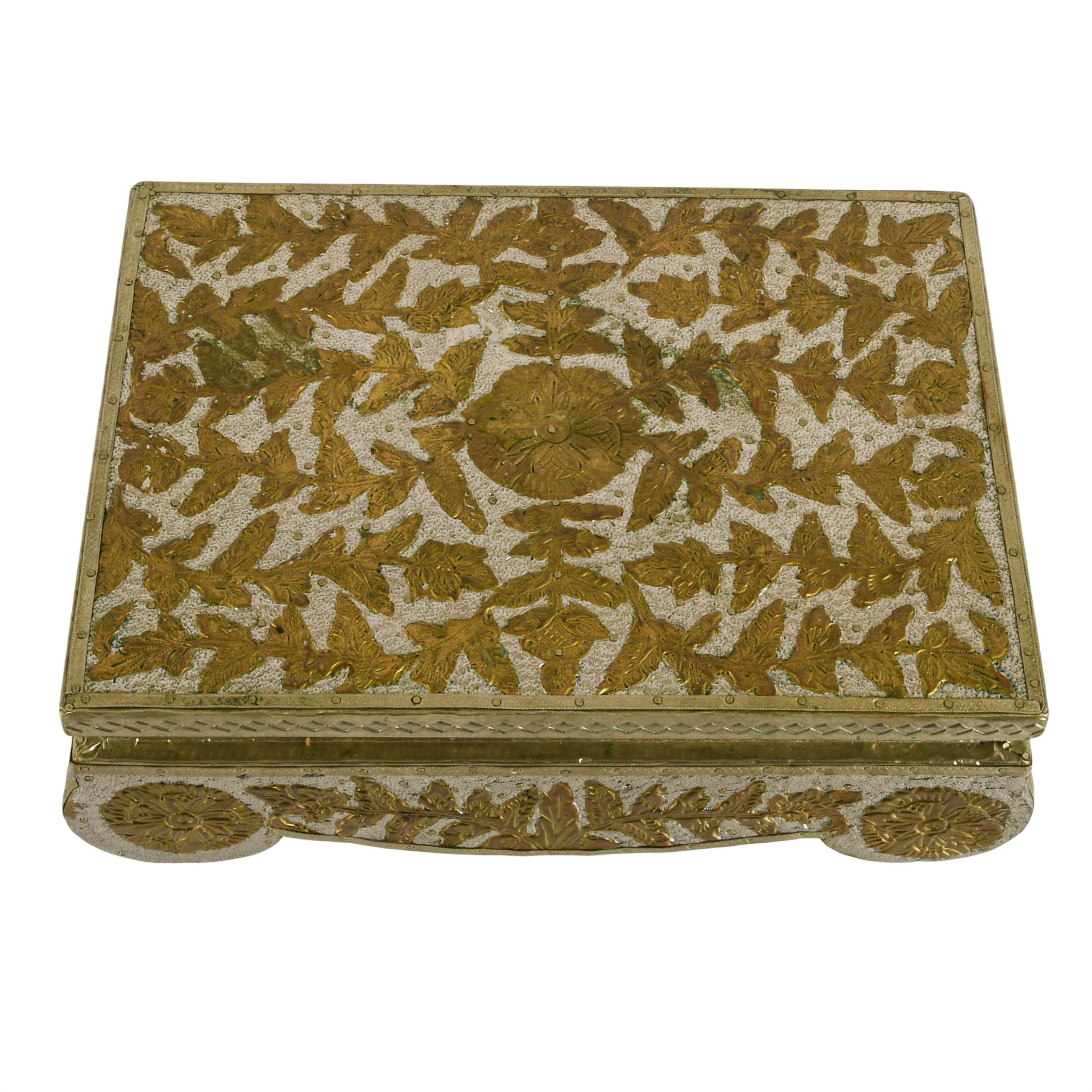 Metal Floral and Geometric Repoussé Base-2