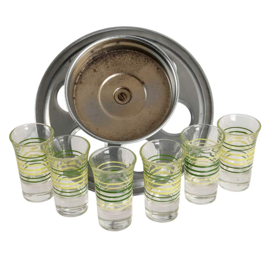 Mid-Century Modern Shot Glass Holder-8