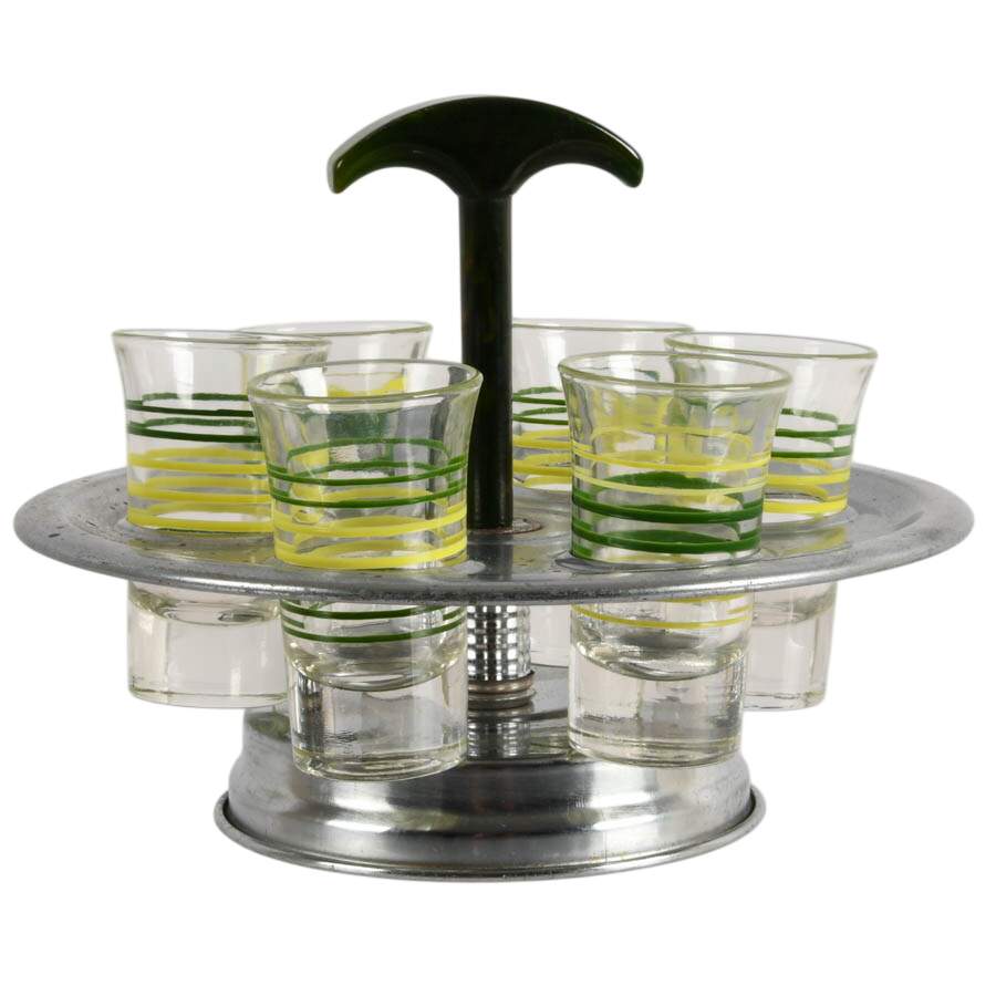 Mid-Century Modern Shot Glass Holder-6