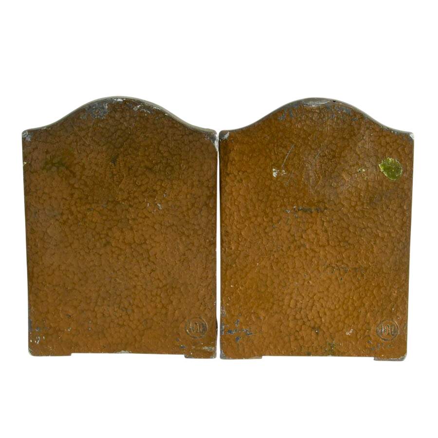 Pair of Bronze "The Village Blacksmith" Bookends-8