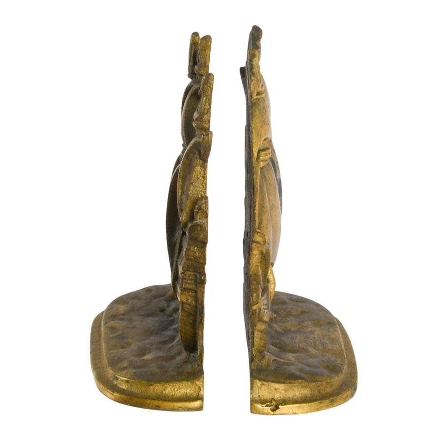 Pair of Nautical Spanish Galleon Ship Metal Bookends-7