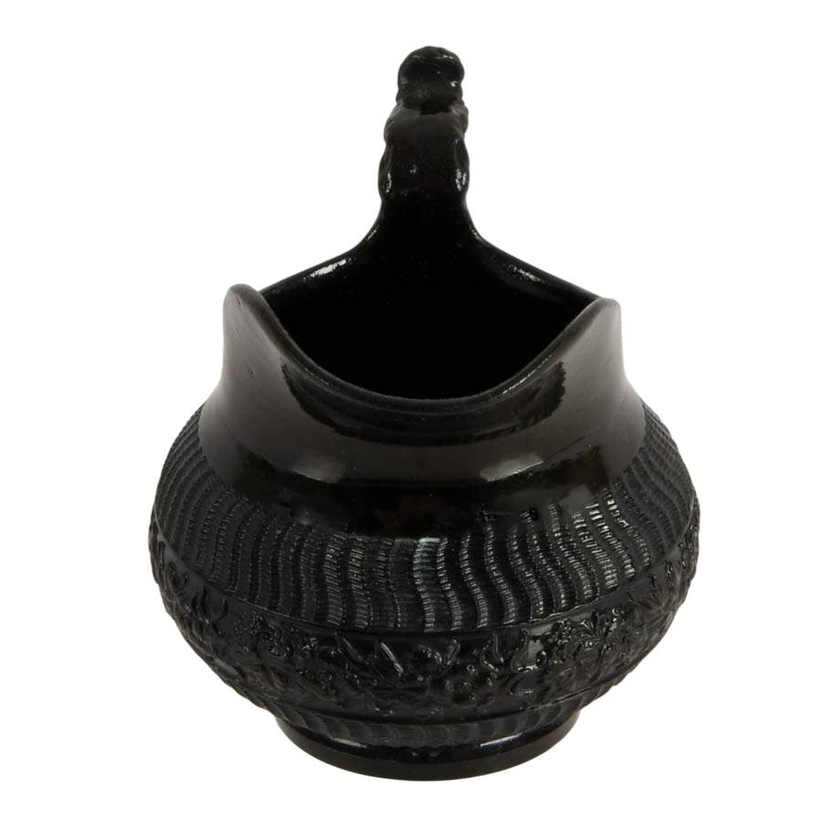 Georgian Clear-Glazed Black Basalt Creamer Attributed to Ralph Harding-5