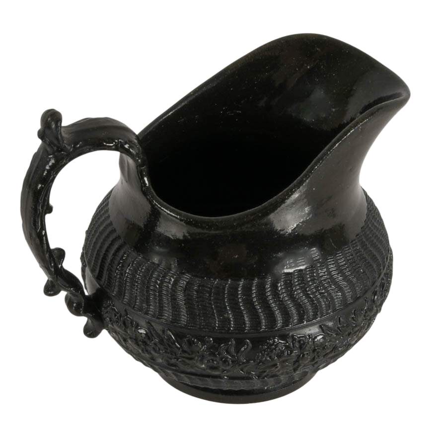 Georgian Clear-Glazed Black Basalt Creamer Attributed to Ralph Harding-4
