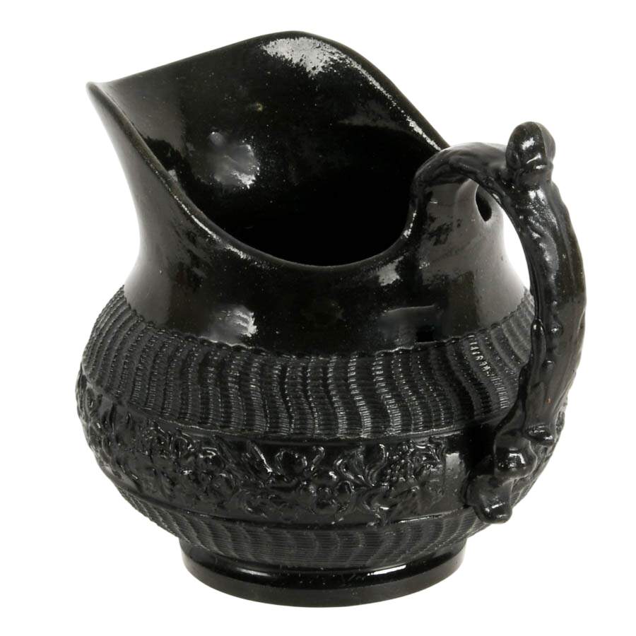 Georgian Clear-Glazed Black Basalt Creamer Attributed to Ralph Harding-2