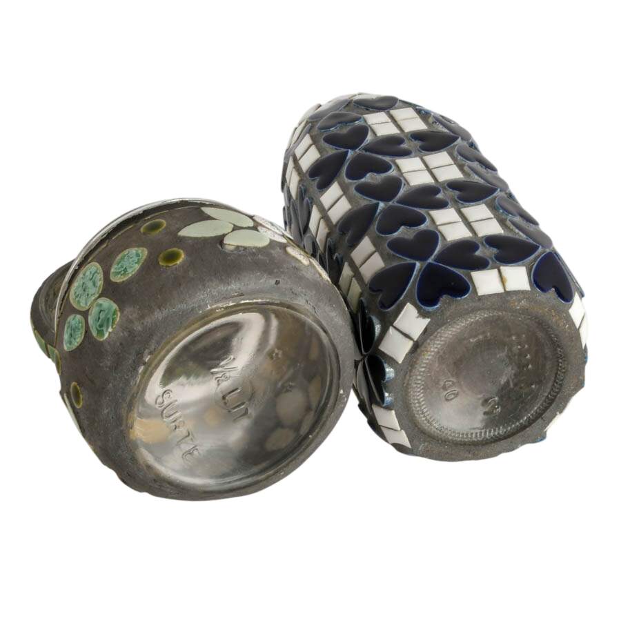 Pair of Artisan Glass Jars-5