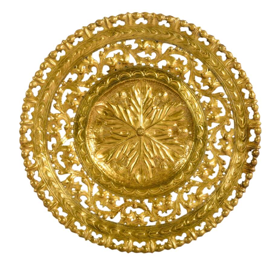 Pair of Italian Brass Geometric Wall Art-3