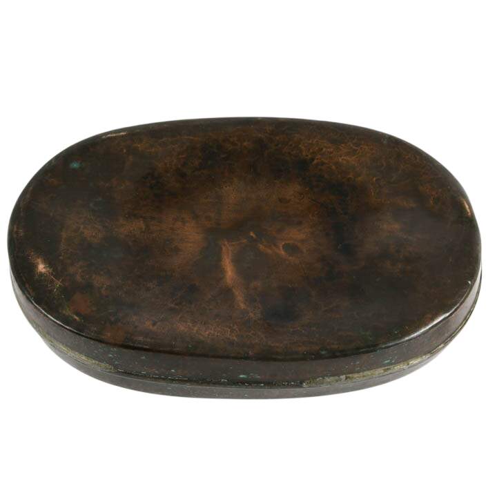 Antique Signed F.A. Schreider Copper Bed Warmer-7