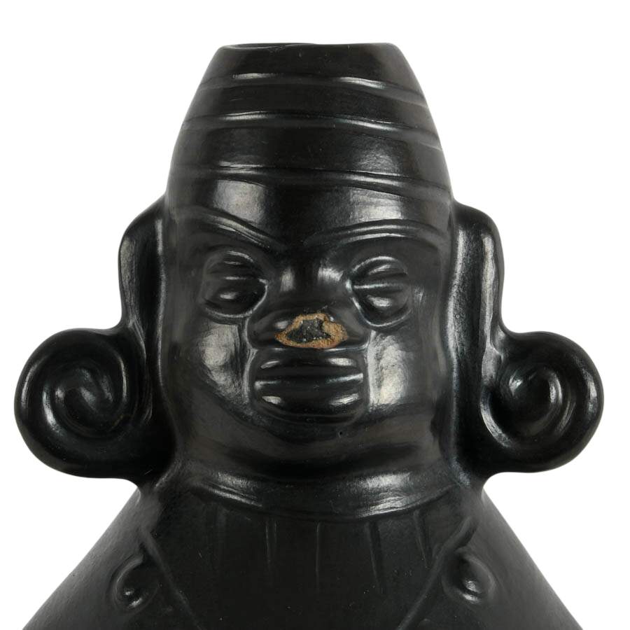 Chavín Culture Blackware Replica Folk-Art Pitcher-2