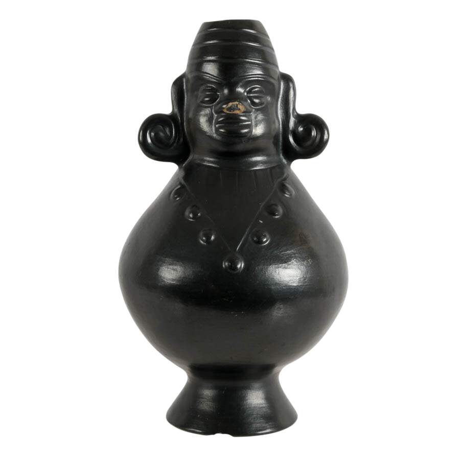 Chavín Culture Blackware Replica Folk-Art Pitcher-1