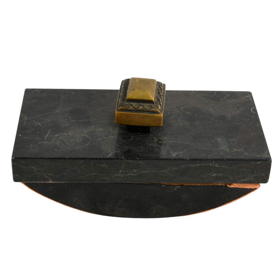 Marble Double Inkwell and Ink Blotter Desk Set-8