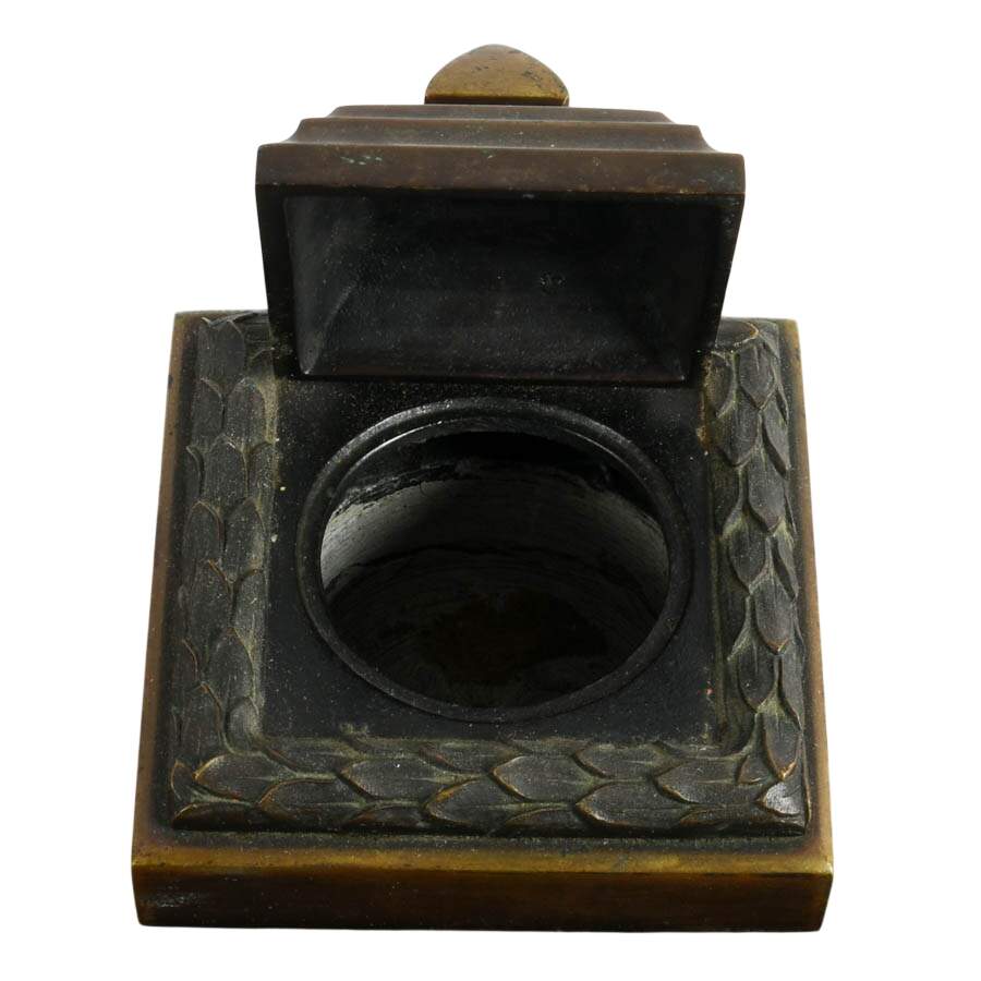Marble Double Inkwell and Ink Blotter Desk Set-7