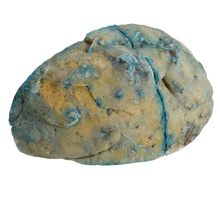 Pair of White and Blue Dyed Geode Specimens-3