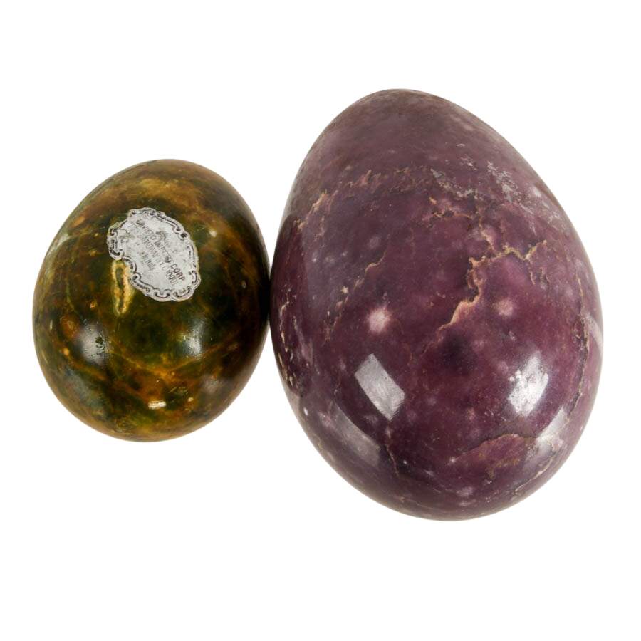 Decorative Eggs in Three Sizes including Satsuma Moriage Geisha Egg-6