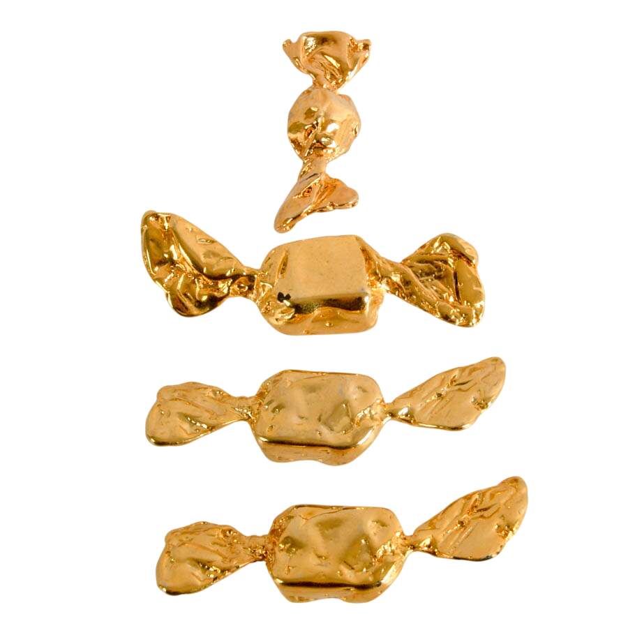 Four-Piece 1950s Collection of Gold-Plated Candies-2