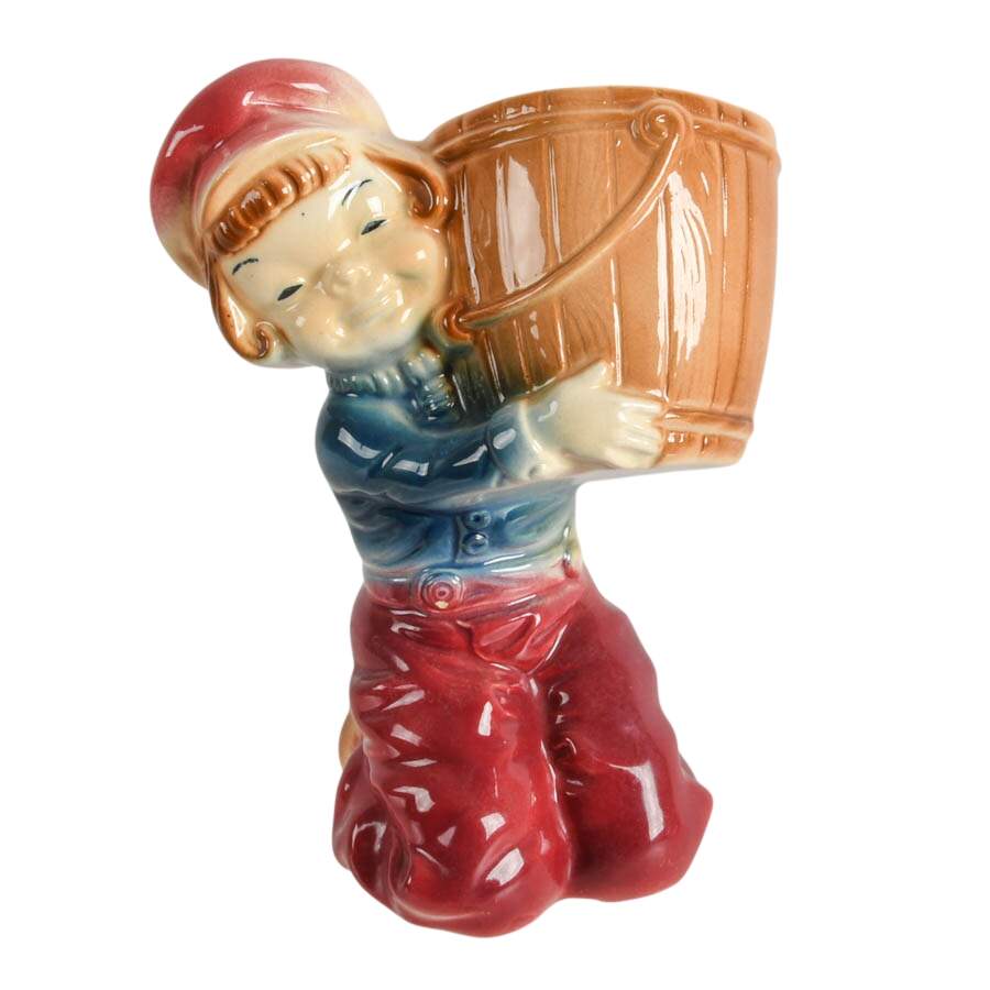 Pair of Royal Copley Dutch Girl and Boy Planters-6