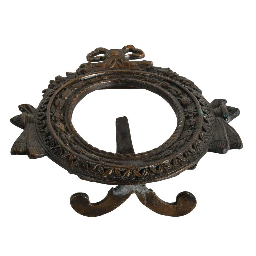19th-Century Ornate Rococo Brass Frame-6