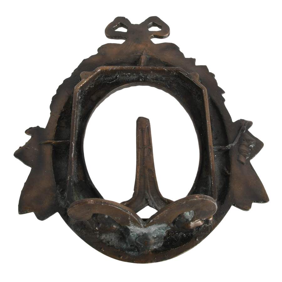 19th-Century Ornate Rococo Brass Frame-5