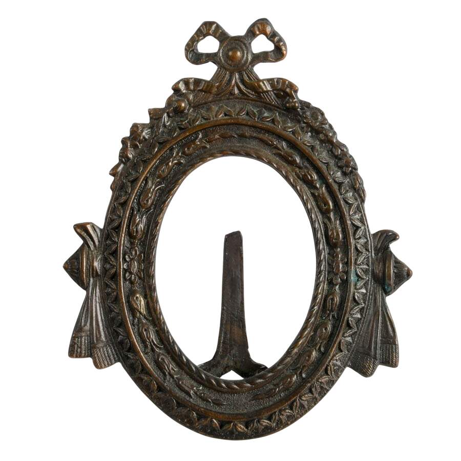 19th-Century Ornate Rococo Brass Frame-1