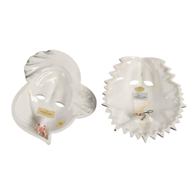 Pair of Sandini & Bertoncello Hand-Made Masquerade Masks-10