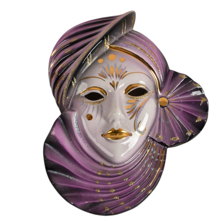 Pair of Sandini & Bertoncello Hand-Made Masquerade Masks-6