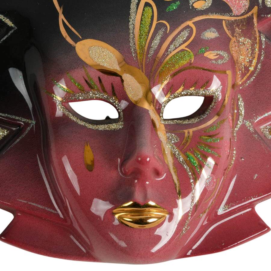 Pair of Sandini & Bertoncello Hand-Made Masquerade Masks-3