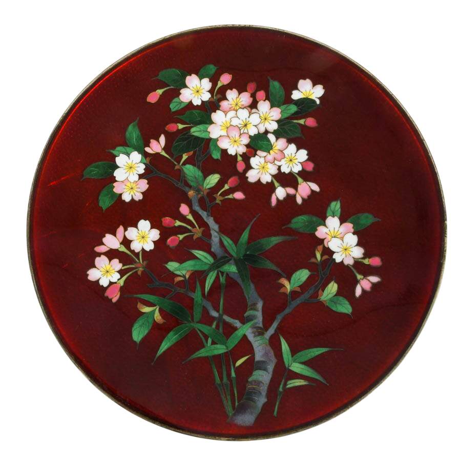 Pair of Japanese Cloisonné Plates-3