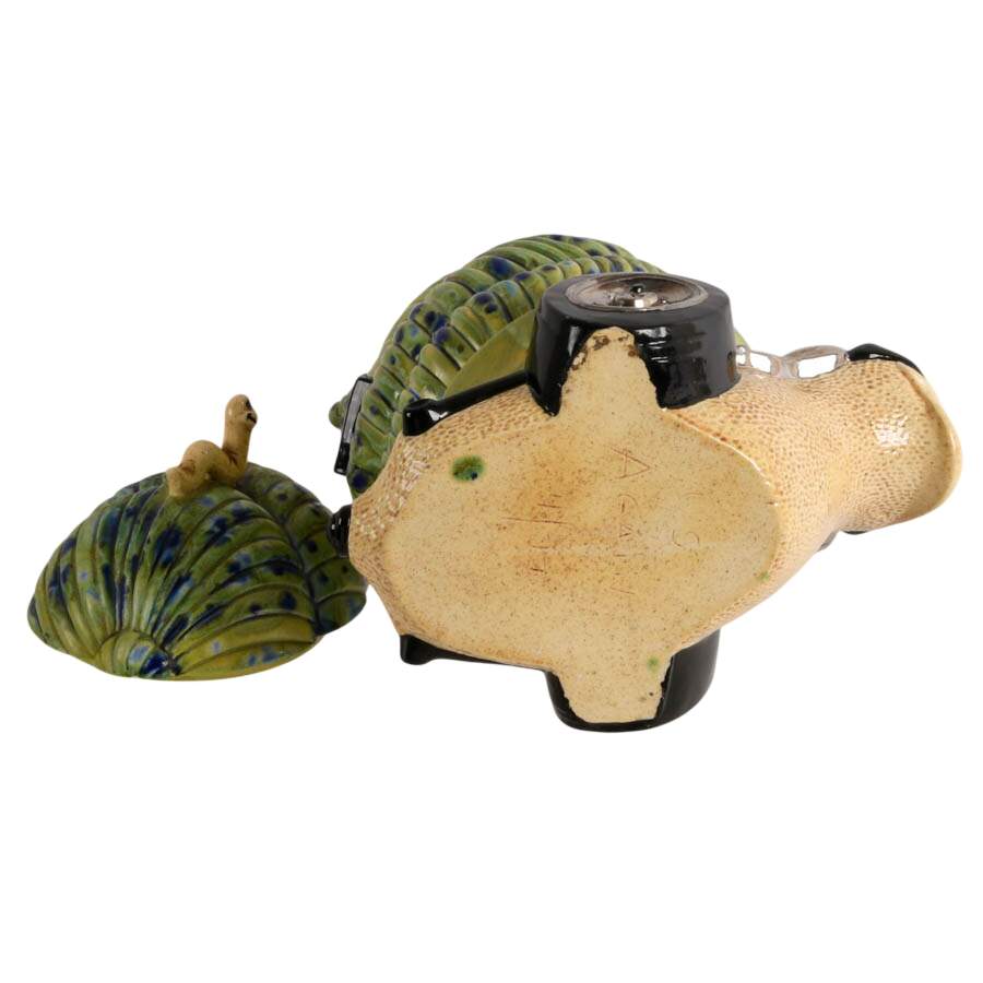 Mid-Century Ceramic Hotrod Snail Cookie Jar-8