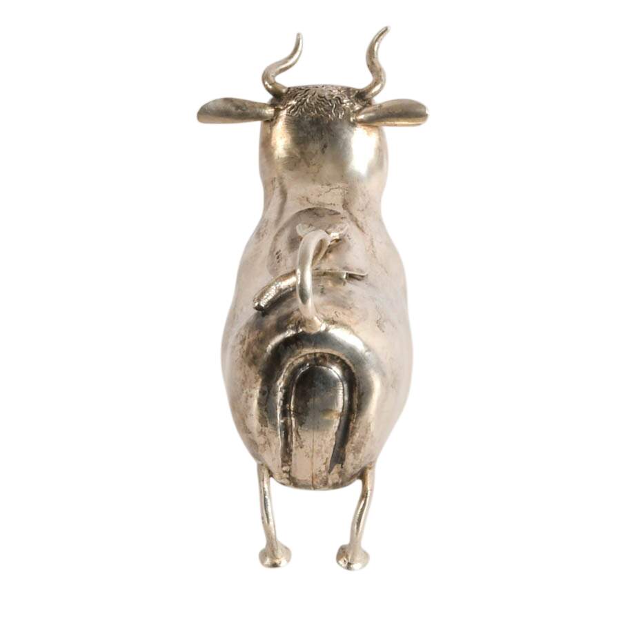 Antique Victorian Dutch Sterling Figural Cow Creamer-3