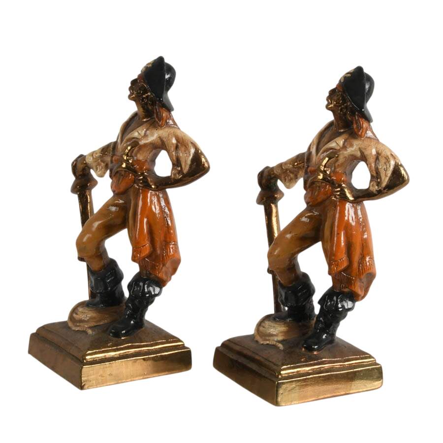 Pair of Jolly Roger Swashbuckler Bookends After Paul Herzel-4