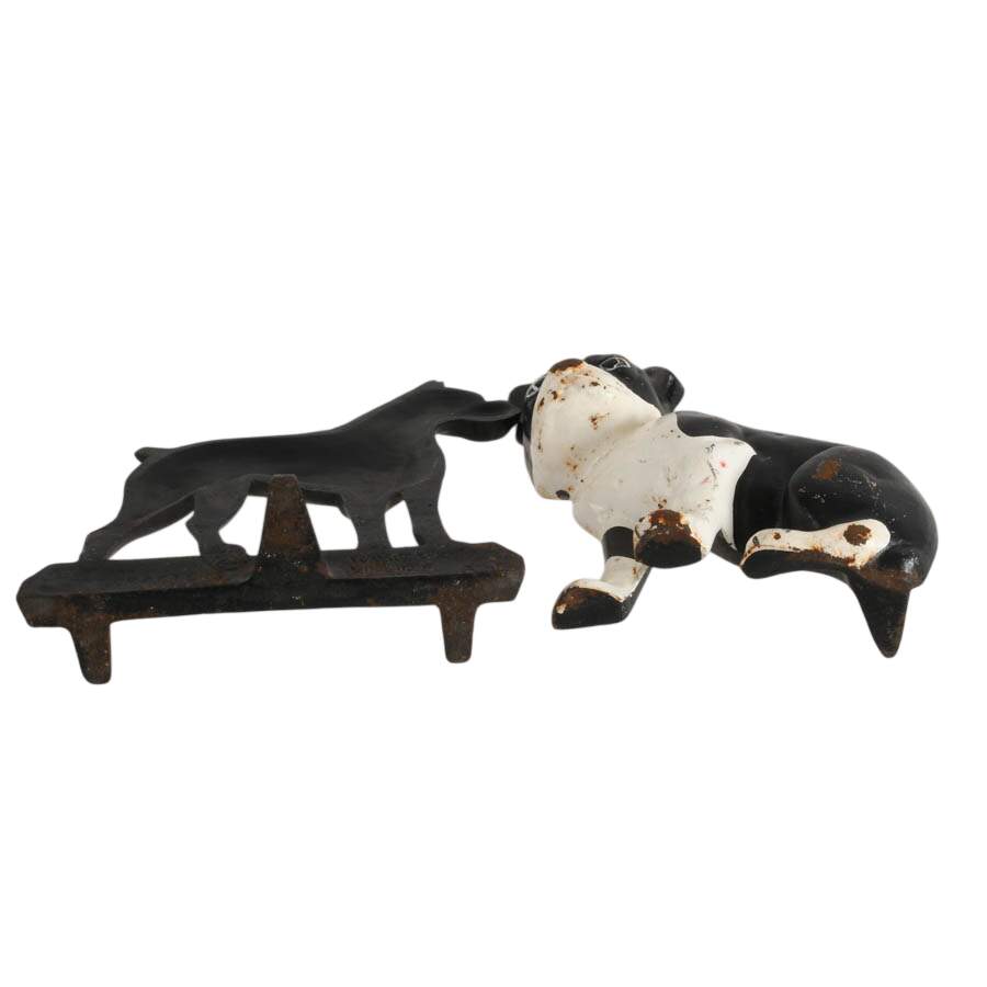 Pair of Cast Iron Dog Doorstops-10
