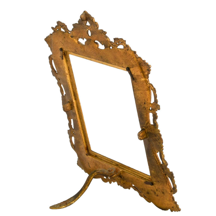 Antique Ornate National Brass and Ironworks Photo Frame-4