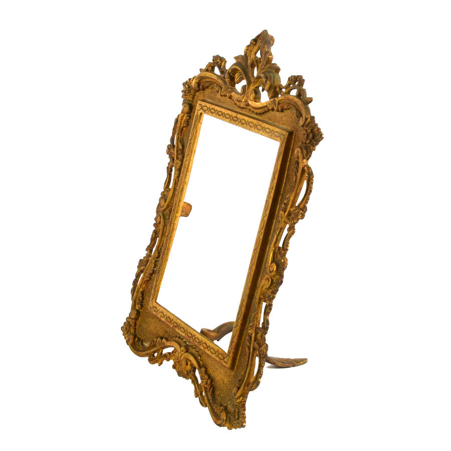Antique Ornate National Brass and Ironworks Photo Frame-2
