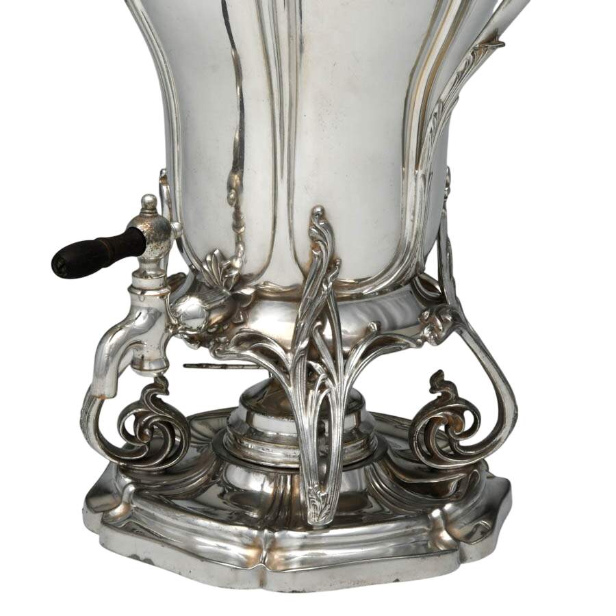 Antique Silver-Plated Samovar by Pairpoint Manufacturing-5