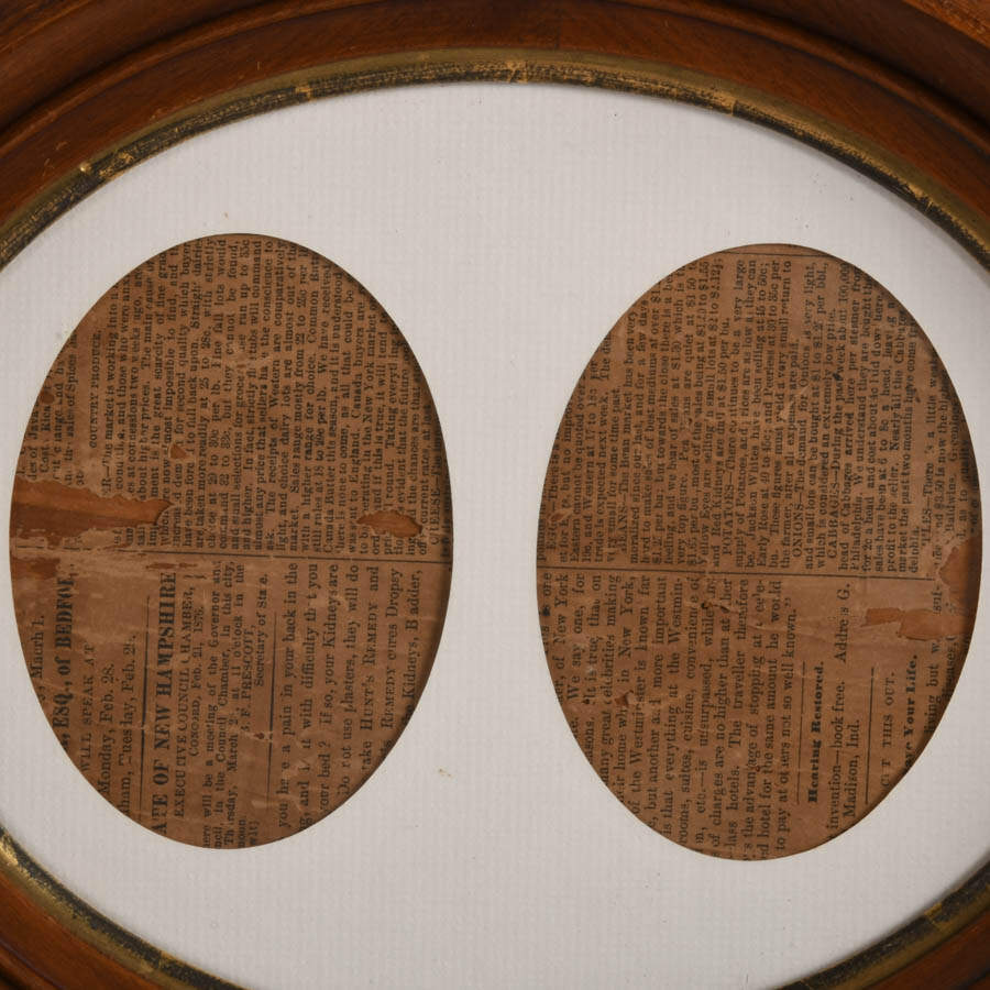 Antique Wooden Oval Frame-3