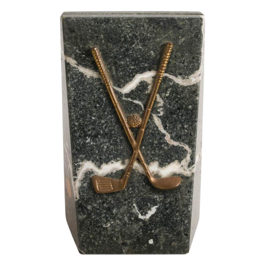 Pakistani Black Marble Golf Bookends by Noymer-3