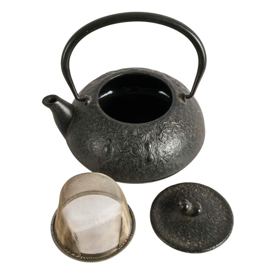 Authentic Japanese Tea Ceremony Set: Metal Kyusu, Natsume Caddy, Matcha Cup-8