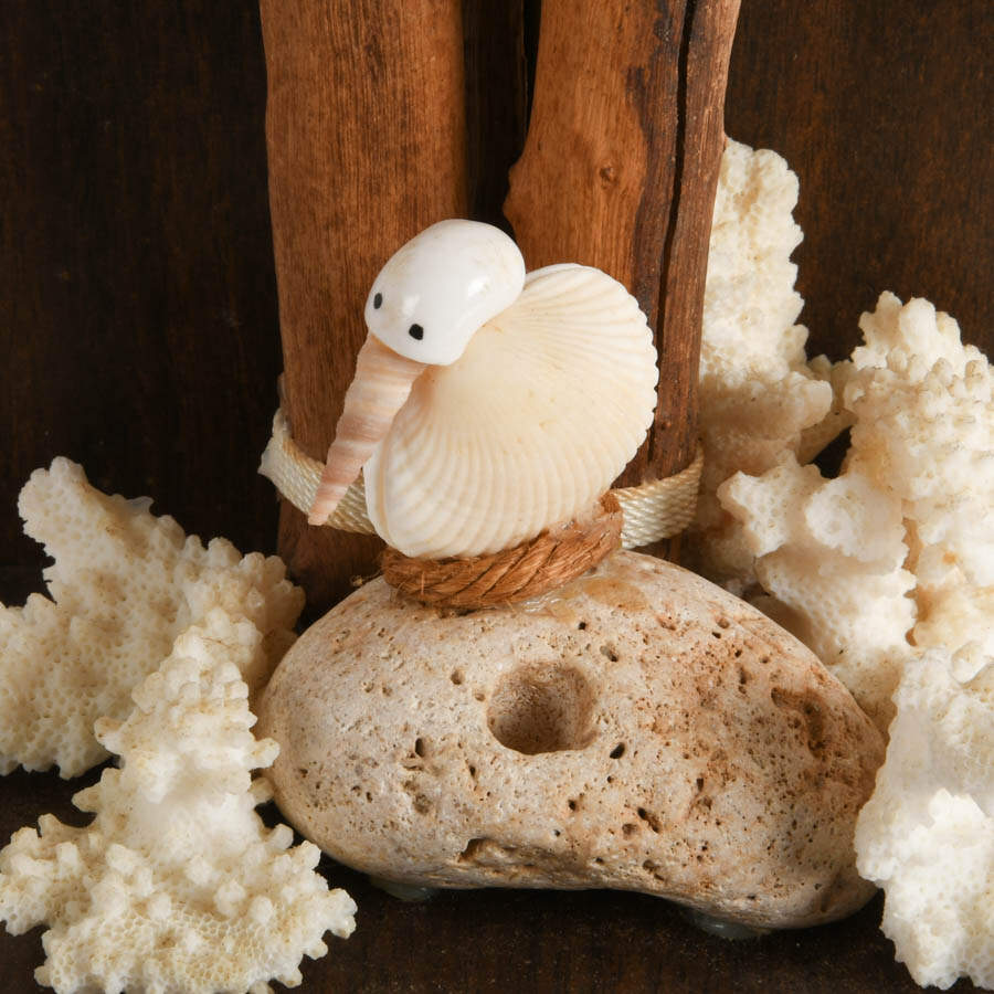 Pair of Hand-Made Shell Beach Scene Bookends-8