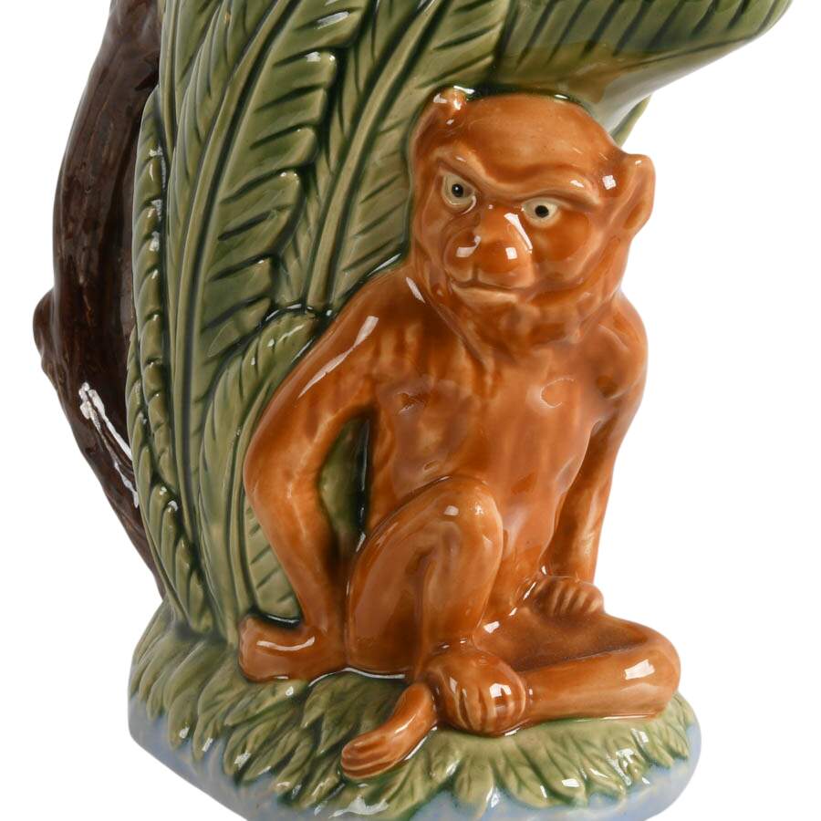 CBK Ltd. Ceramic Majolica Wan Jiang Jungle Monkey Pitcher-2