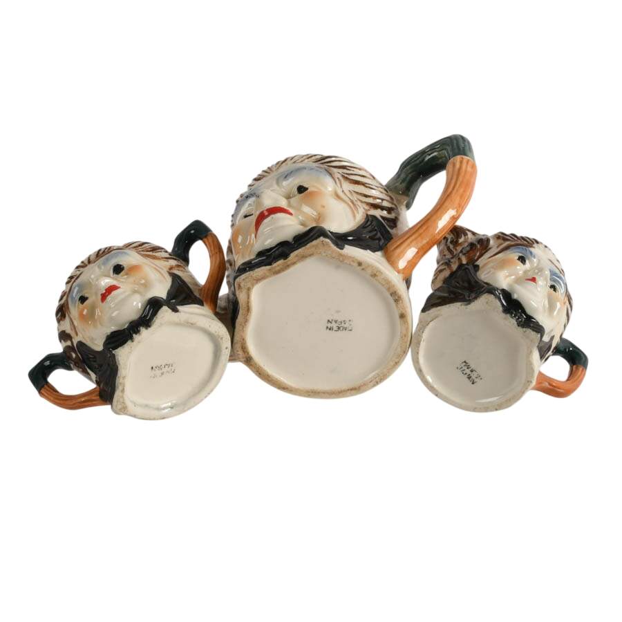 Japanese Toby-Style Lidded Three Tea Set-8