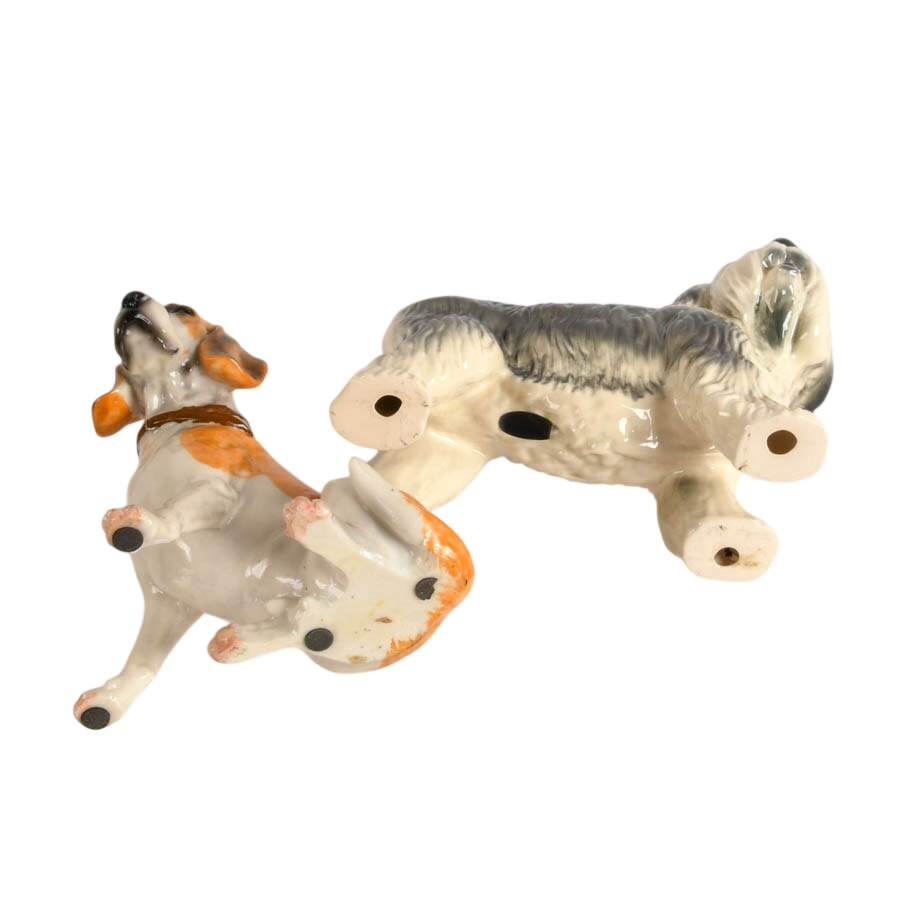 Charming Set of Eight Diverse Miniature Ceramic Dogs-8