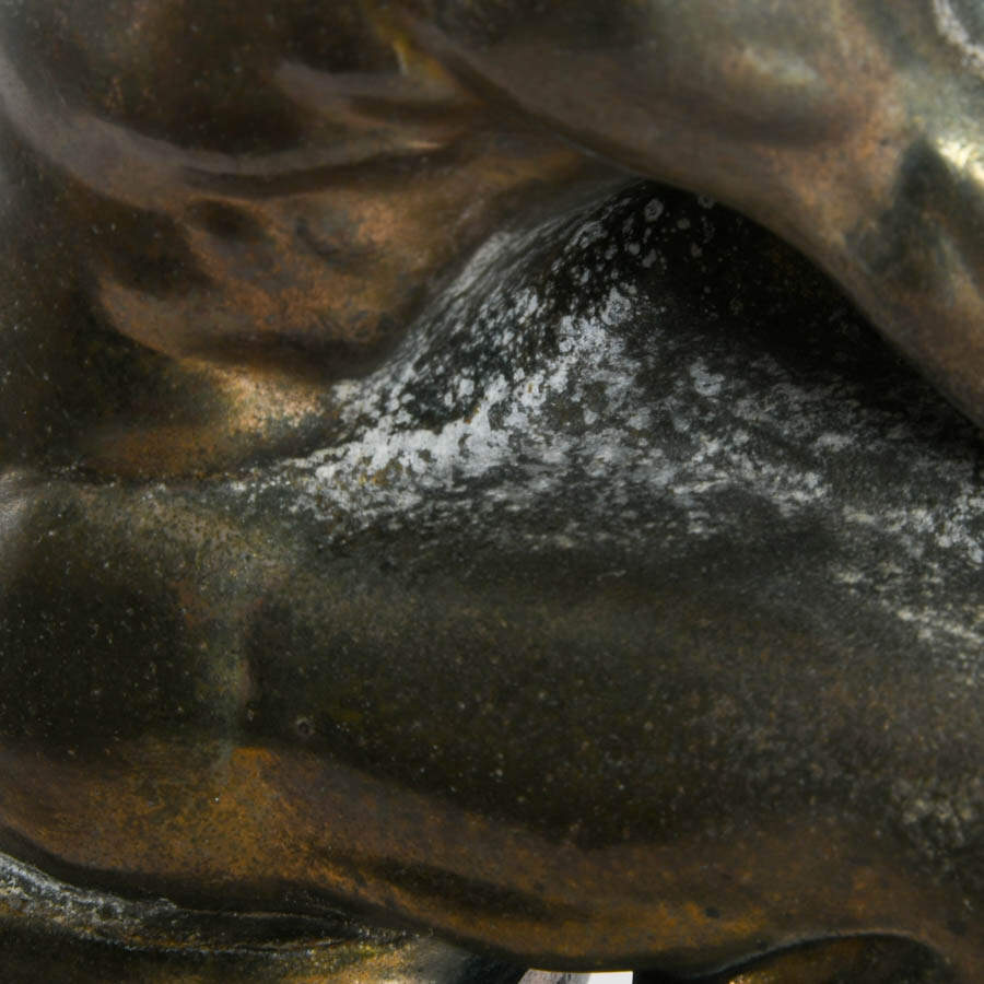 Pair of Bronze Bookends After Auguste Rodin's "The Thinker"-8