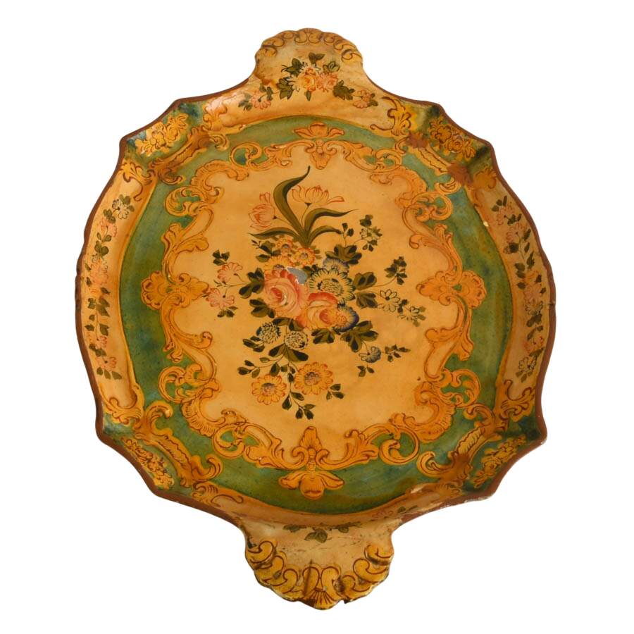 Vintage Hand-Painted Japanese Florentine-Style Tray-5