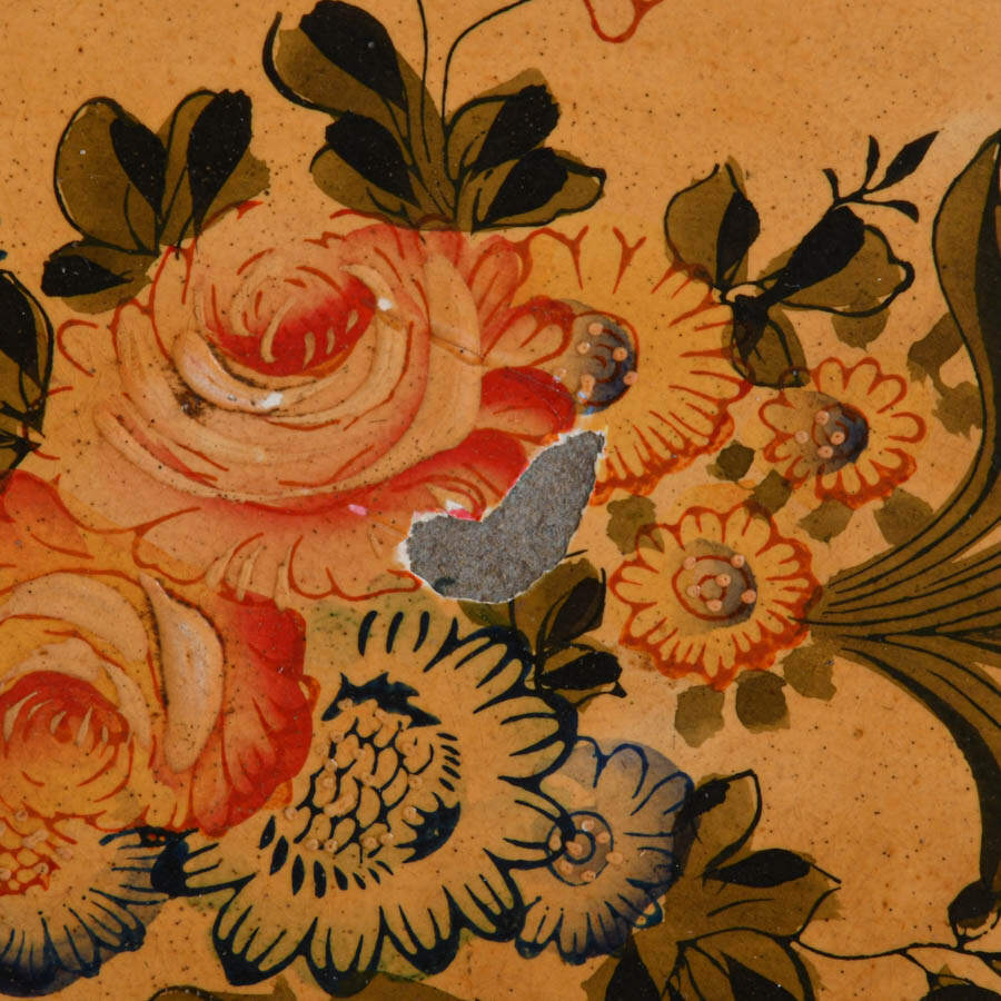 Vintage Hand-Painted Japanese Florentine-Style Tray-2