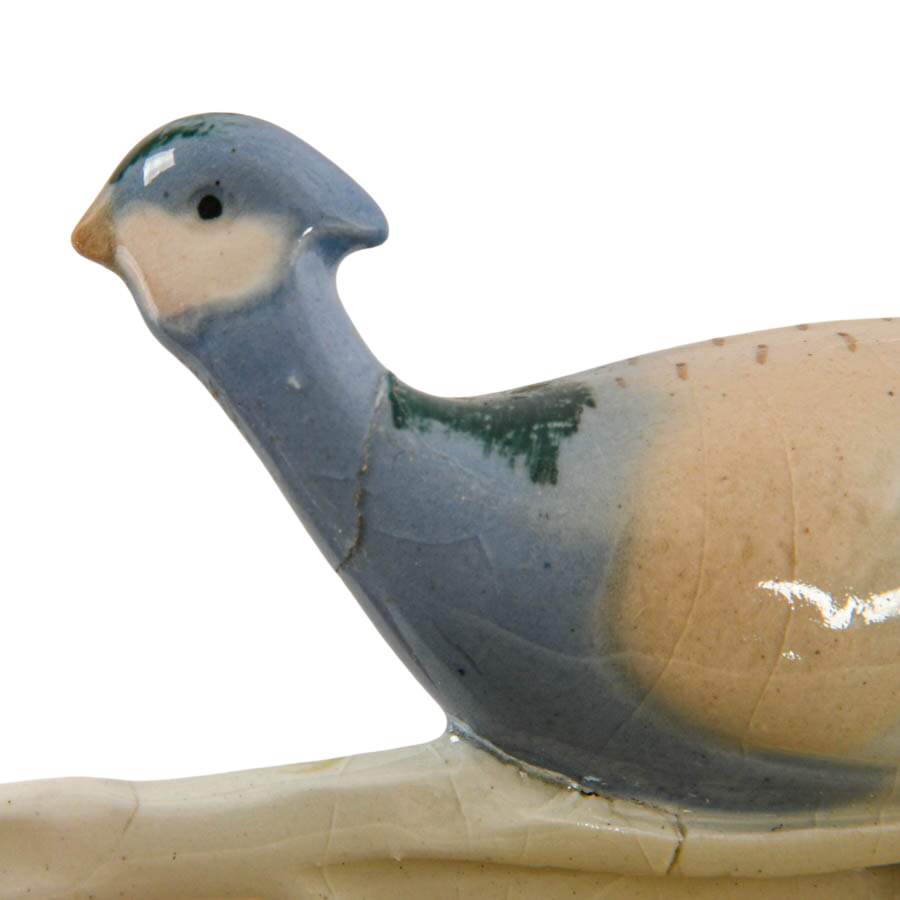 Antique Porcelain Pheasant Envelope Holder-6