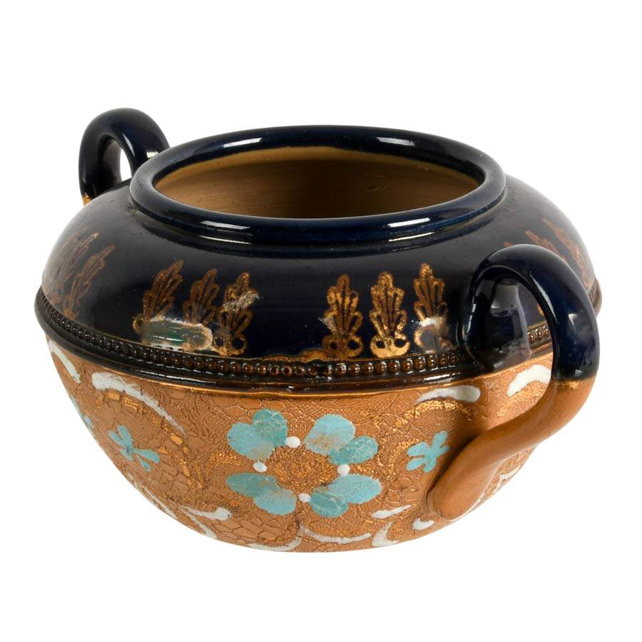Antique Royal Doulton Lambeth Slater's Patent Two-Handled Sugar Bowl-3