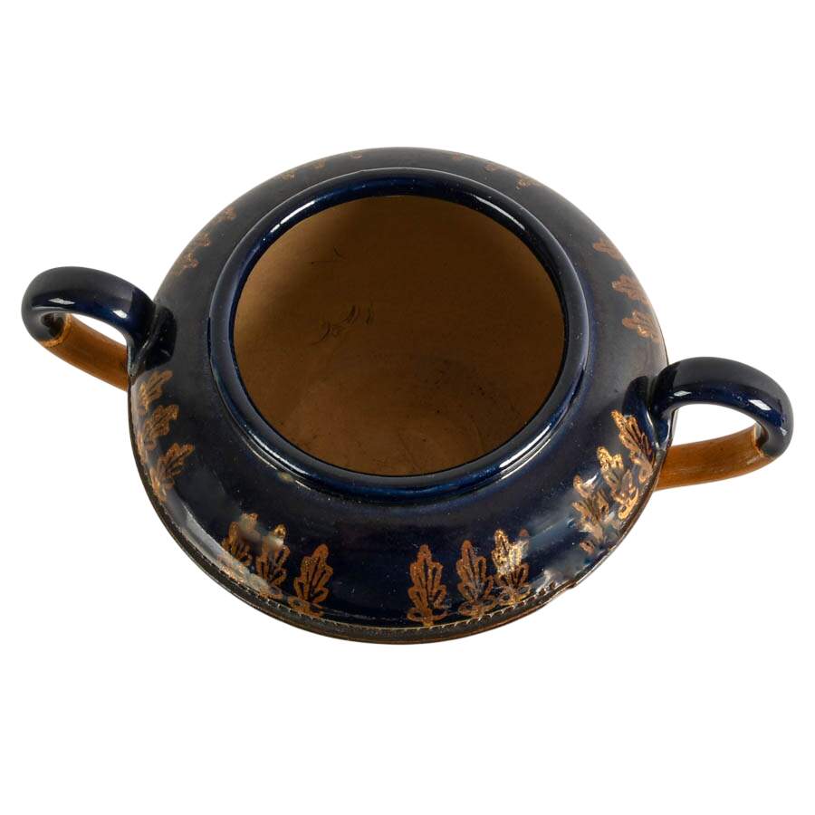Antique Royal Doulton Lambeth Slater's Patent Two-Handled Sugar Bowl-2