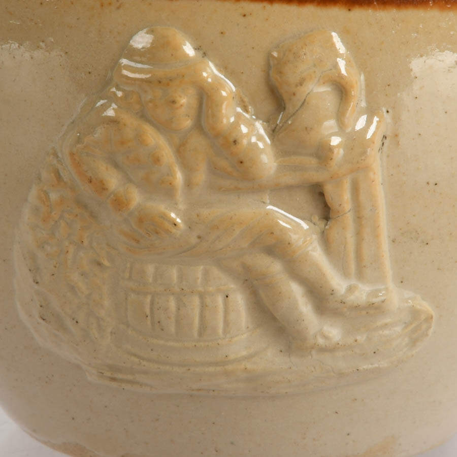 Antique Salt Glazed Harvest Jus Stoneware in the Style of Royal Doulton-2