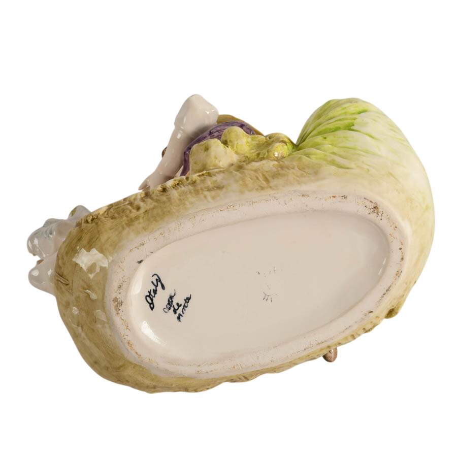 Italian Mid-Century Pottery Swan Feast Bowl-9