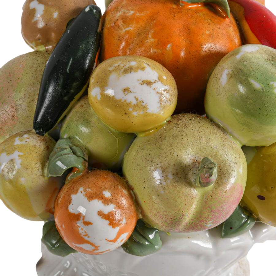 Italian Ceramic Mixed Fruit Topiary Basket-4